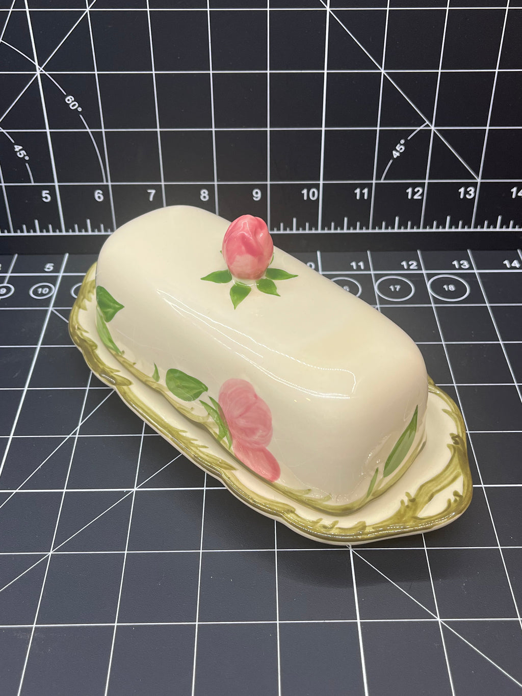FRANCISCAN DESERT ROSE 1/4 LB. Stick Covered Butter Dish 1964-66