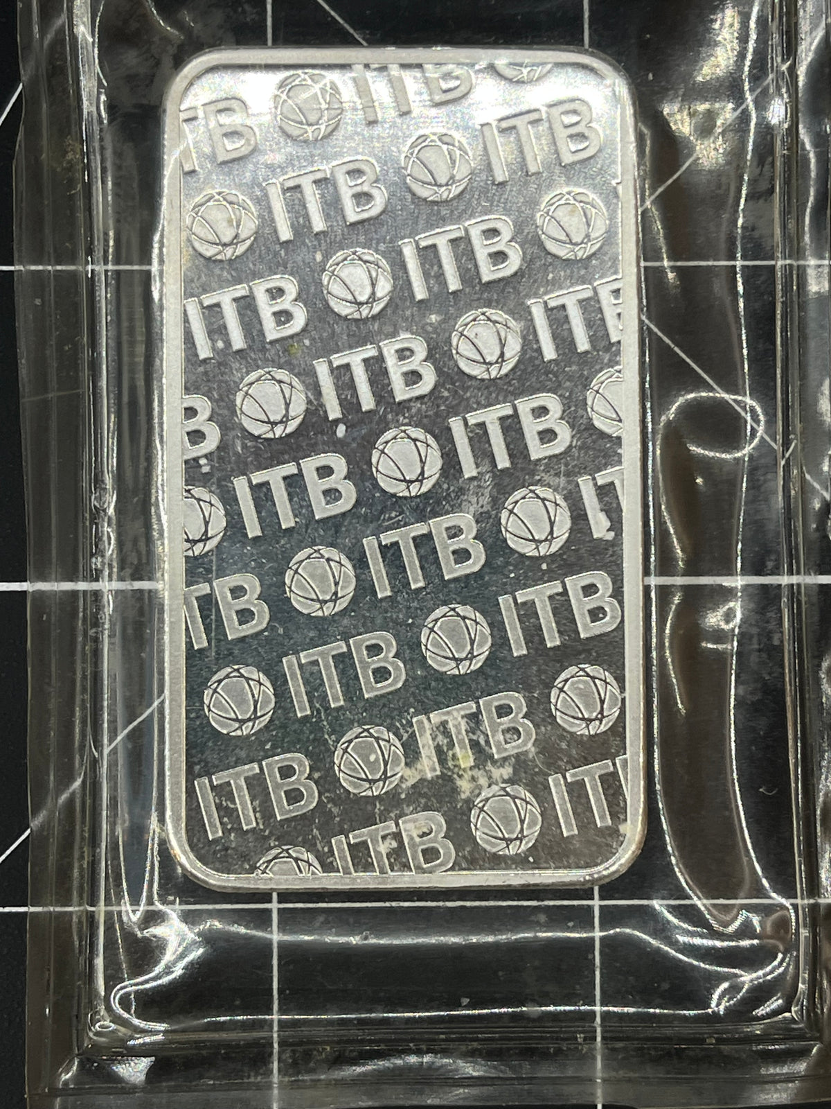 5 troy ounce .999 fine silver bar produced by International Trade Bullion (ITB)