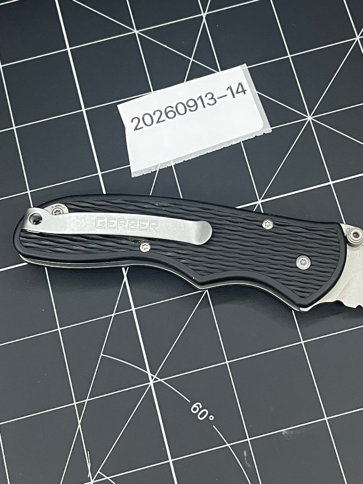 Gerber Fast Draw Pocket Knife Matte Combo Serrated Blade Cleaned And Oiled