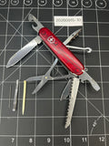 Victorinox Huntsman Swiss Army knife Translucent Ruby Red Pin Clean