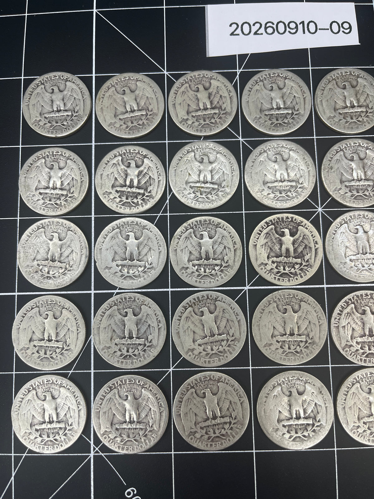 40 Silver Quarters – 90% Silver Pre-1965 Washingtons – Solid Bullion Lot -