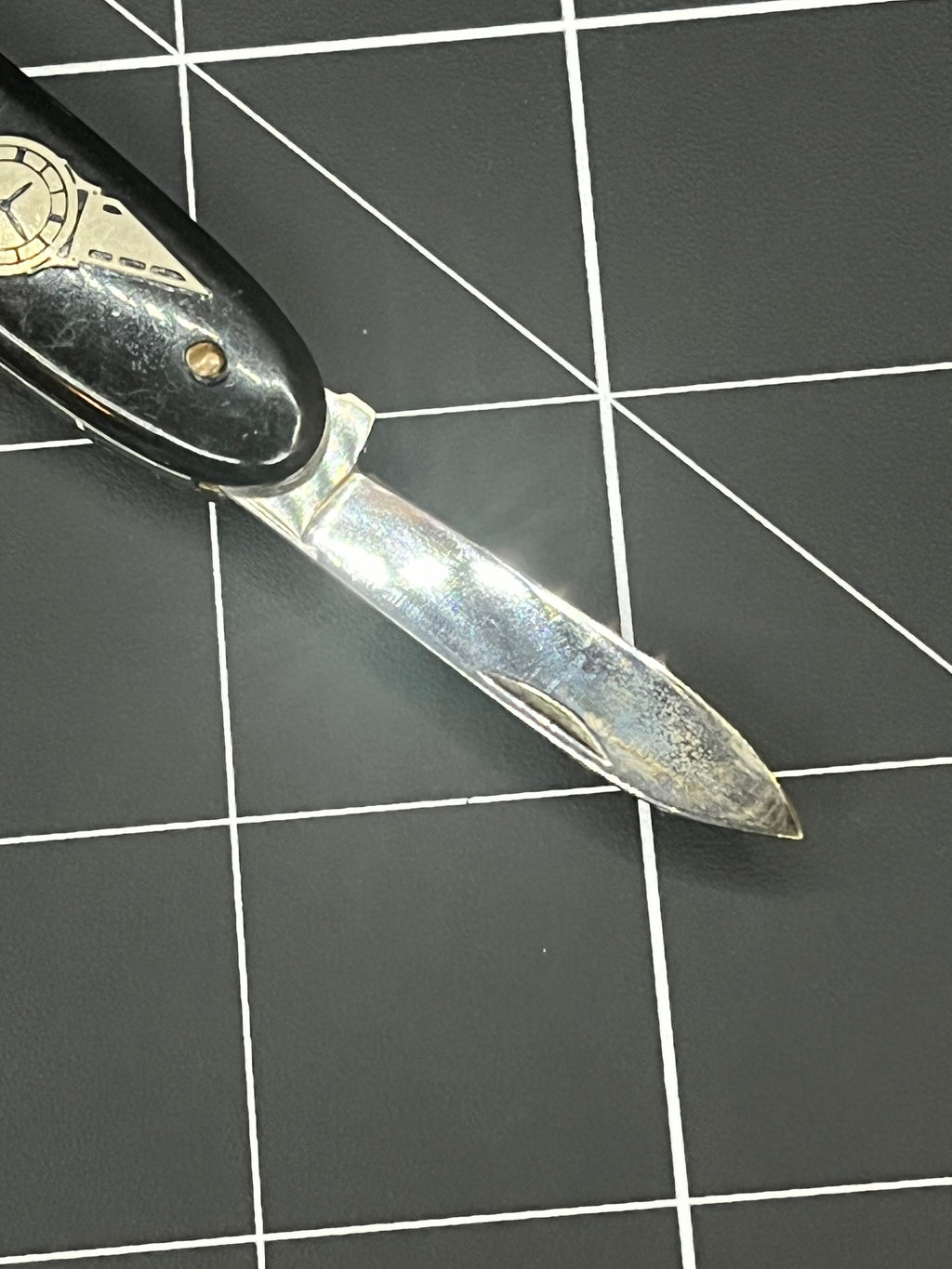 1930-40s Vintage Omega Watch Pocket Knife Swiss Made, Spritzer & Fuhrmann