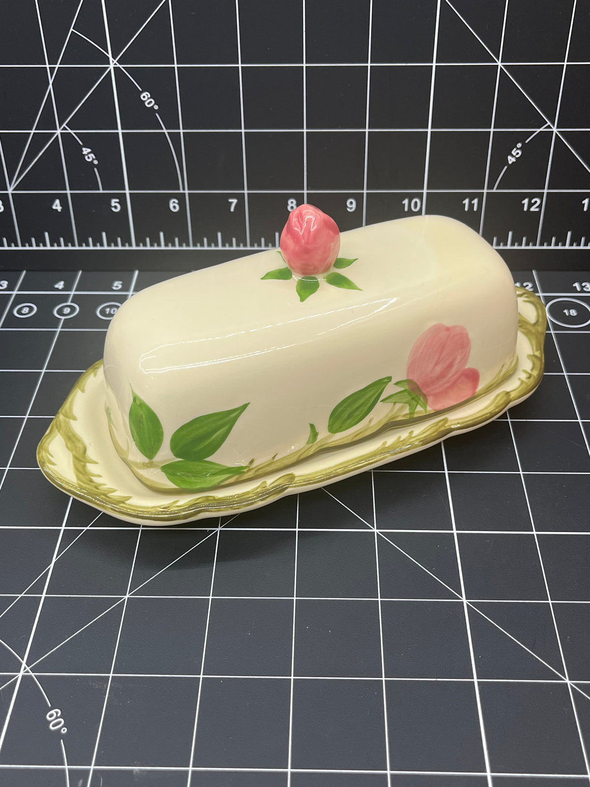 FRANCISCAN DESERT ROSE 1/4 LB. Stick Covered Butter Dish 1964-66