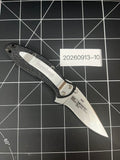 Kershaw 1620 Scallion Pocket Knife - Black - Assisted Plain Blade - Liner Lock