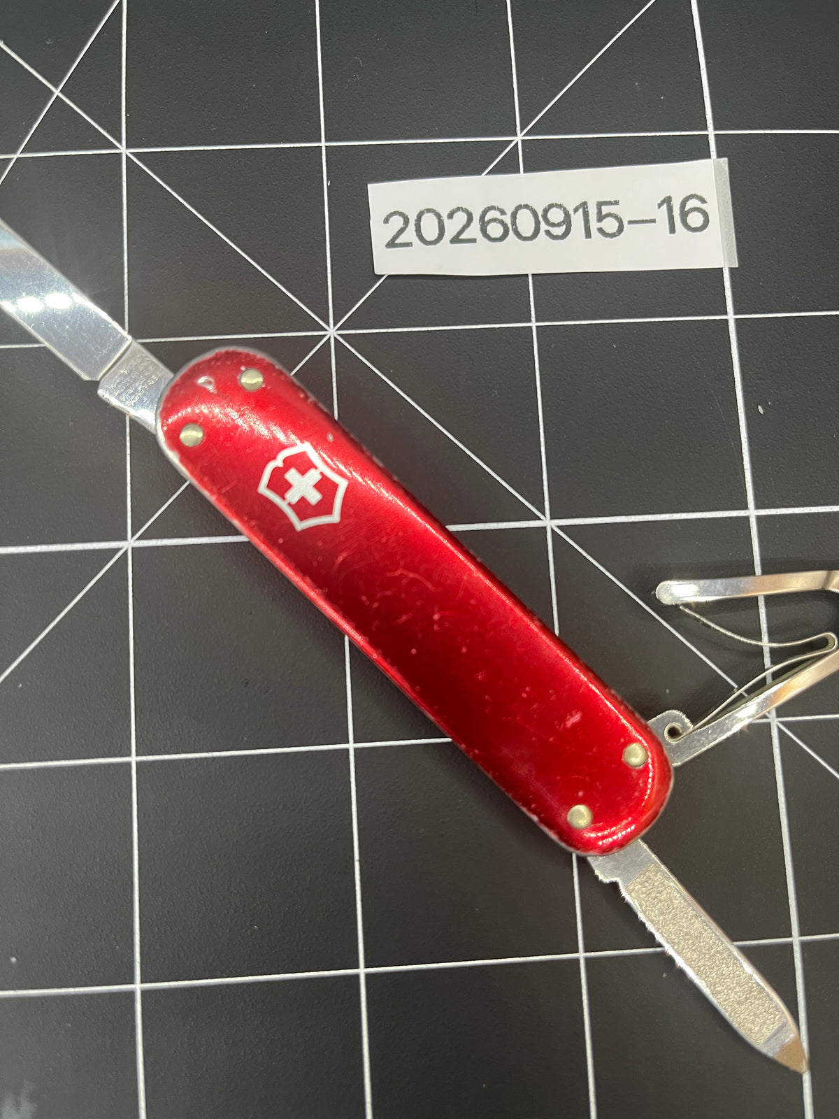ROSTFREI Victorinox Money Clip 74mm 1986-91 Swiss Army knife Red retired