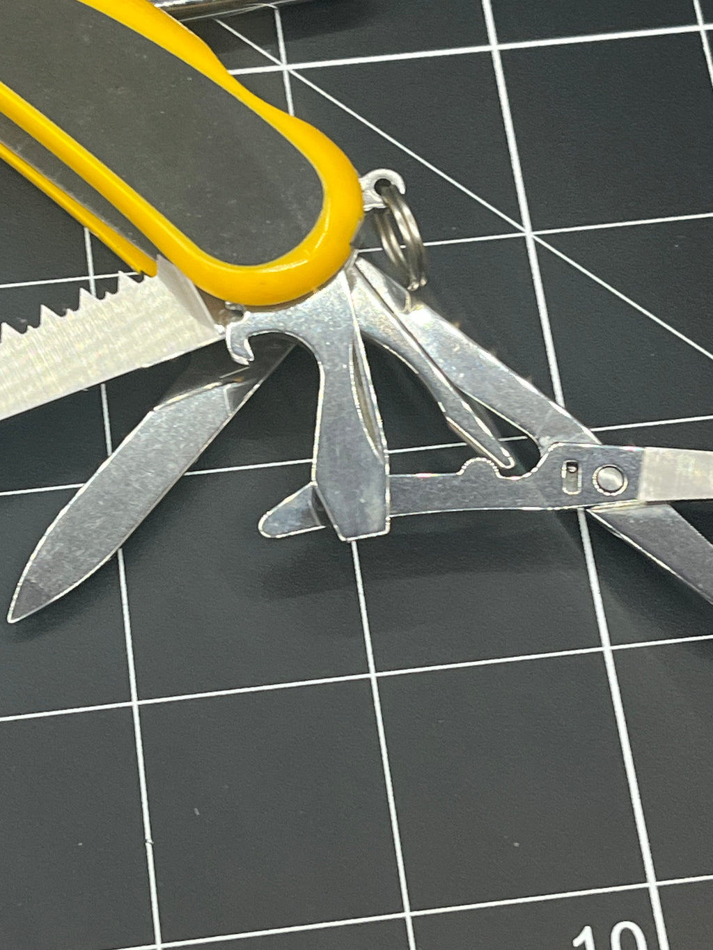 2000s Wenger Delemont SAK EvoGrip 18 85mm Yellow Folding Multi-Tool Pocket Knife