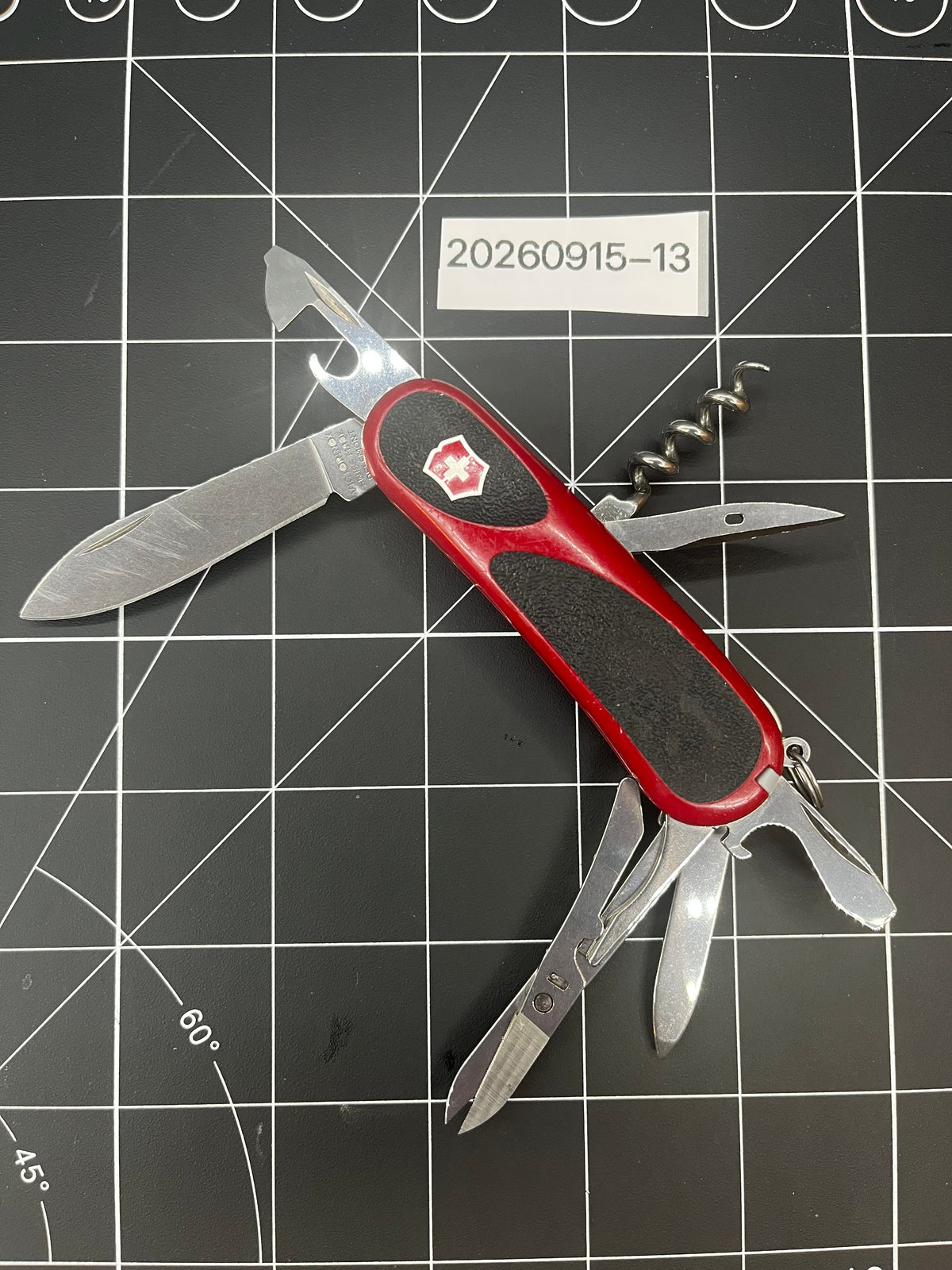 Victorinox Delemont EVOGRIP 14 Red & Black Swiss Army Knife Multi Tool!