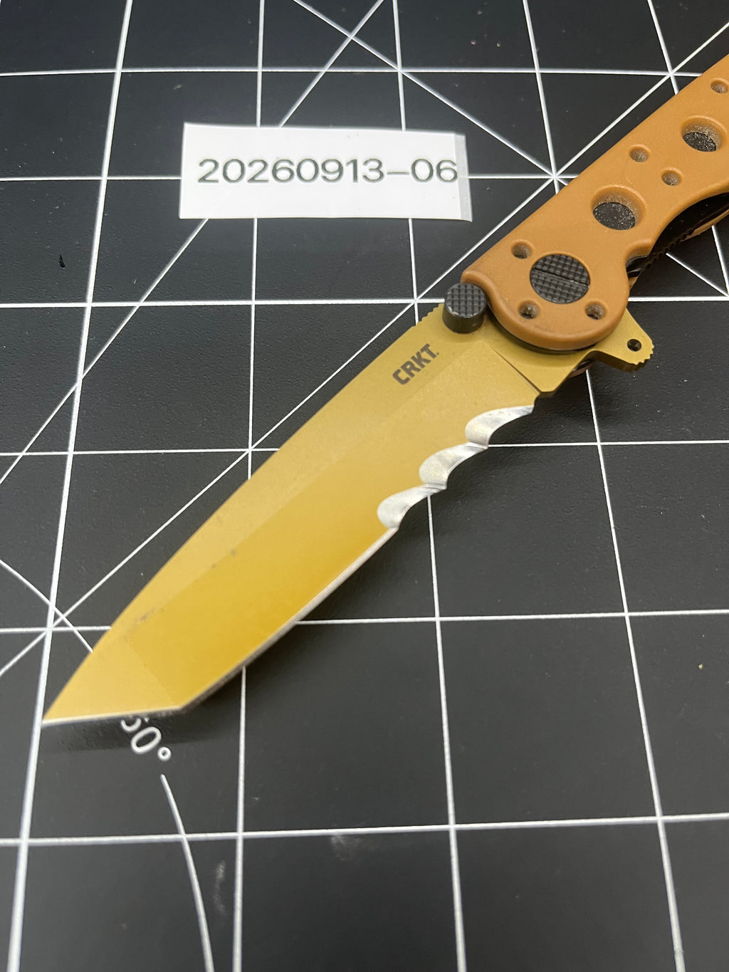 CRKT M16-10DZ Carson Flipper Combo Tanto Desert Tan Handle Folding Knife - Great