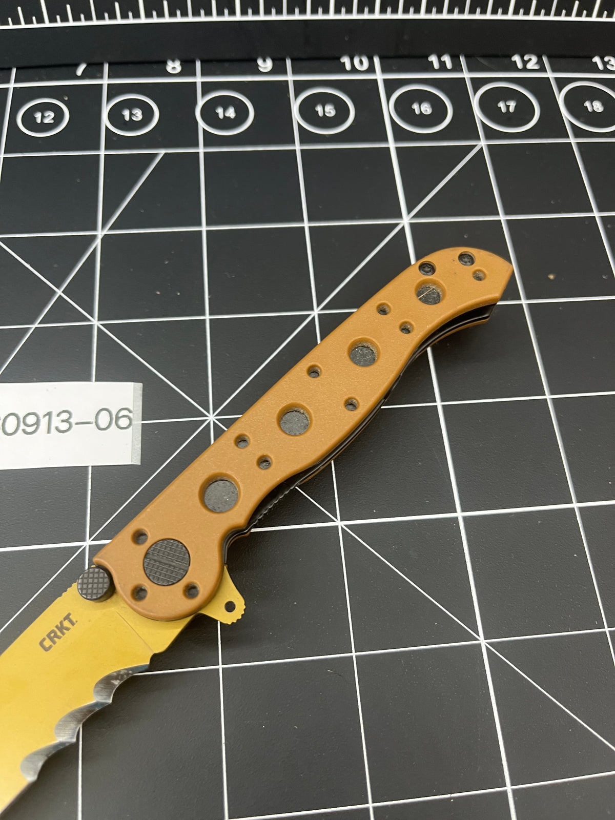CRKT M16-10DZ Carson Flipper Combo Tanto Desert Tan Handle Folding Knife - Great