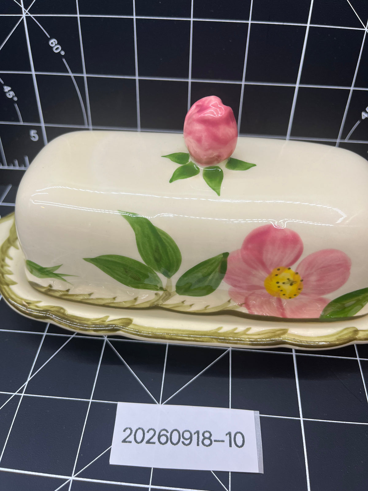 FRANCISCAN DESERT ROSE 1/4 LB. Stick Covered Butter Dish 1964-66