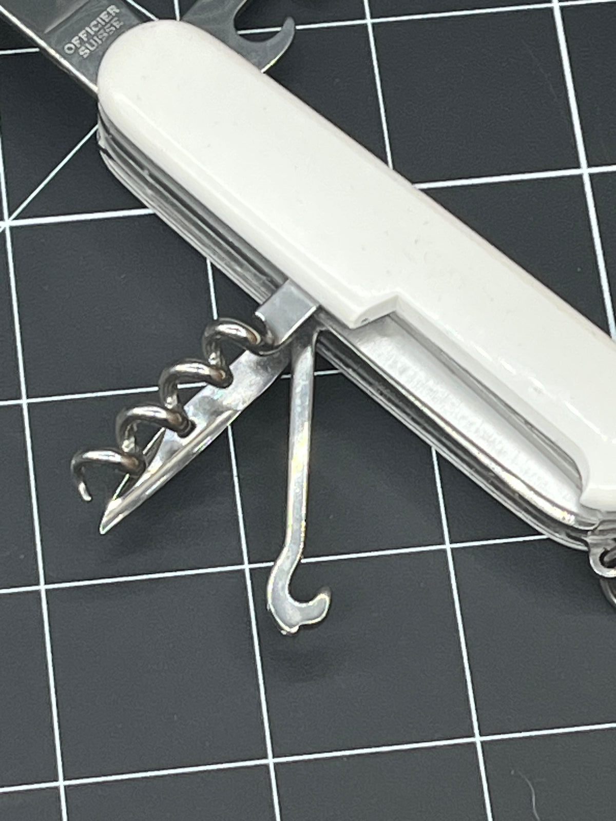 White Victorinox Swiss Army Huntsman Knife Multi Tool! Pin Needle Clean