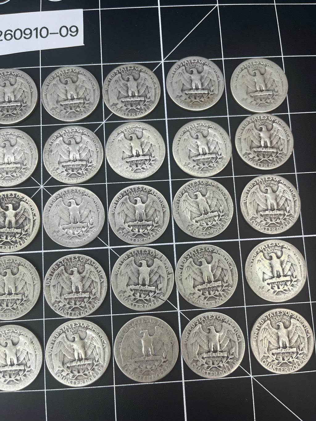 40 Silver Quarters – 90% Silver Pre-1965 Washingtons – Solid Bullion Lot -