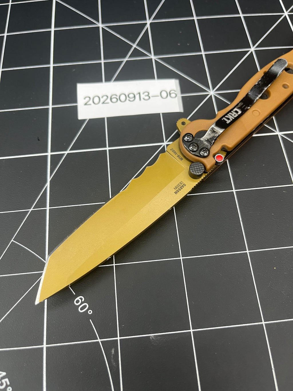 CRKT M16-10DZ Carson Flipper Combo Tanto Desert Tan Handle Folding Knife - Great