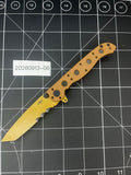 CRKT M16-10DZ Carson Flipper Combo Tanto Desert Tan Handle Folding Knife - Great