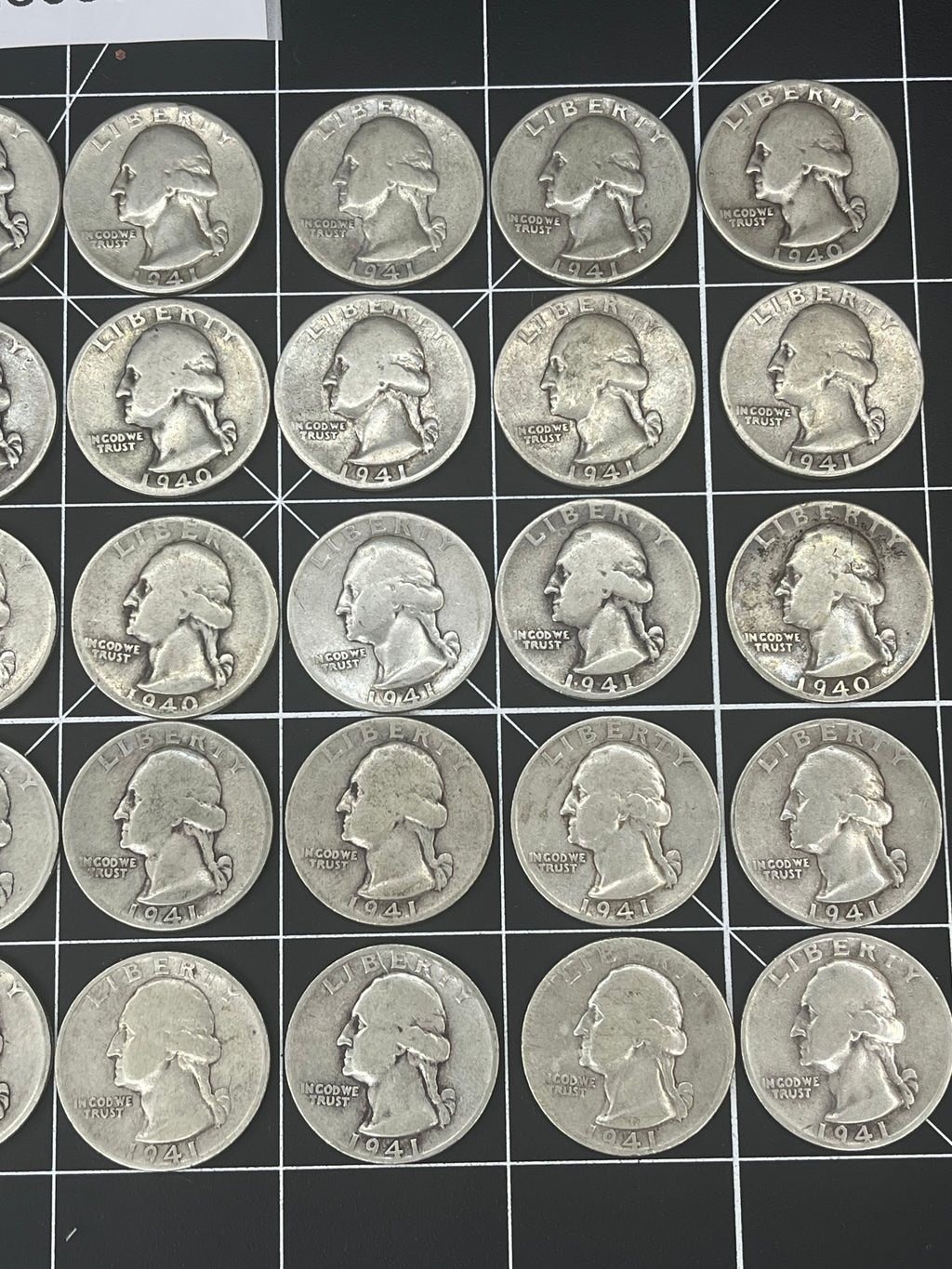 40 Silver Quarters – 90% Silver Pre-1965 Washingtons – Solid Bullion Lot