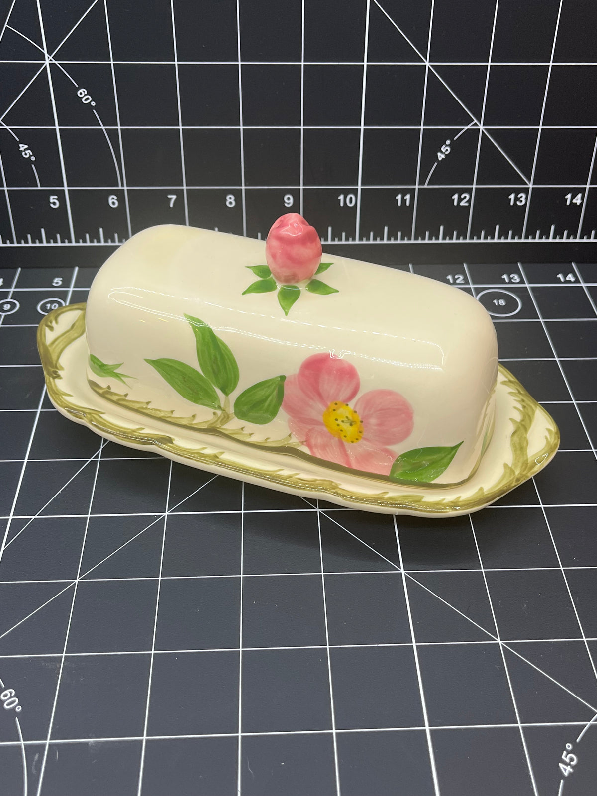 FRANCISCAN DESERT ROSE 1/4 LB. Stick Covered Butter Dish 1964-66