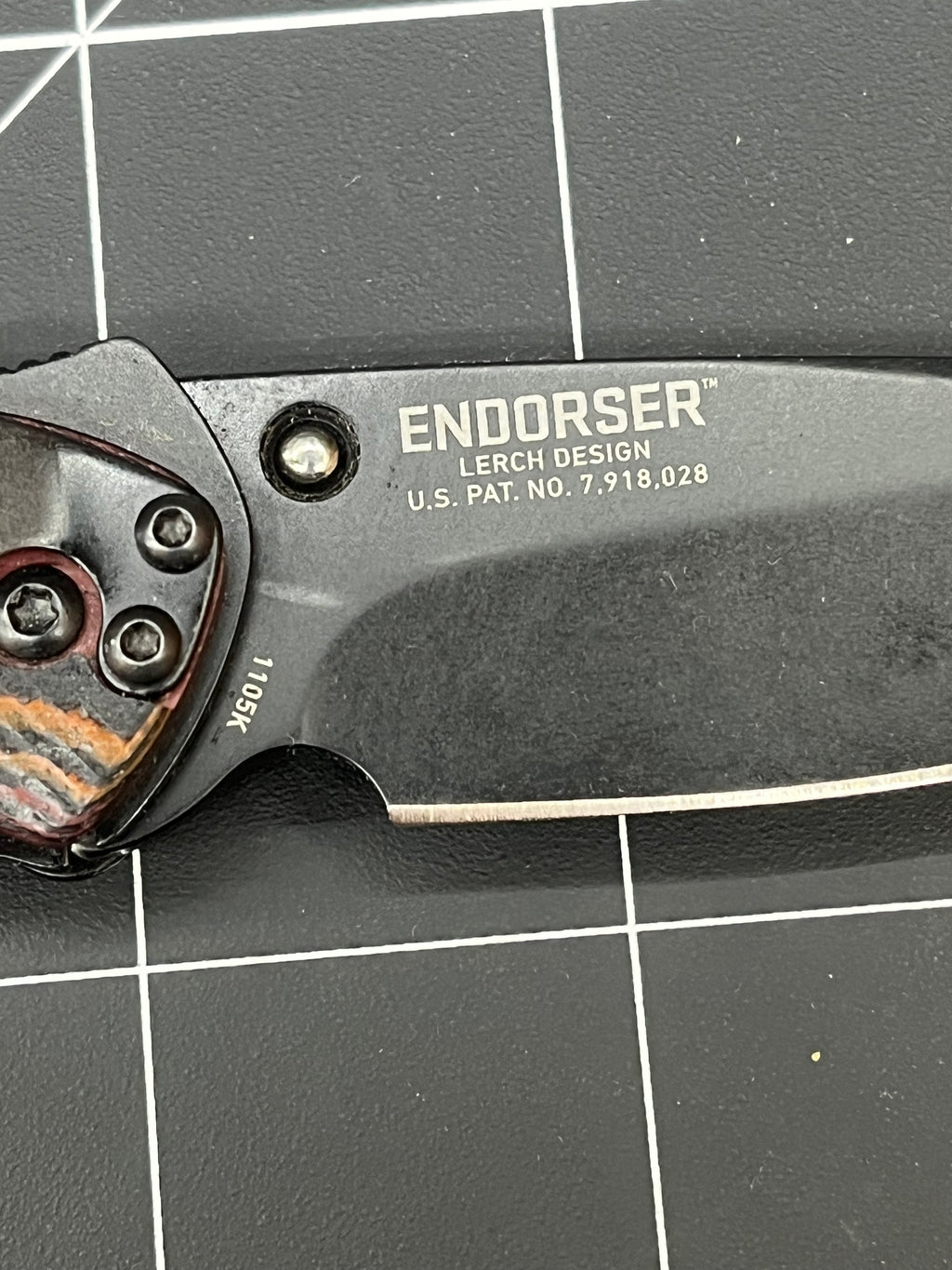 CRKT Endorser 1105K Lerch Design Assisted Pocket Knife G10 button lock
